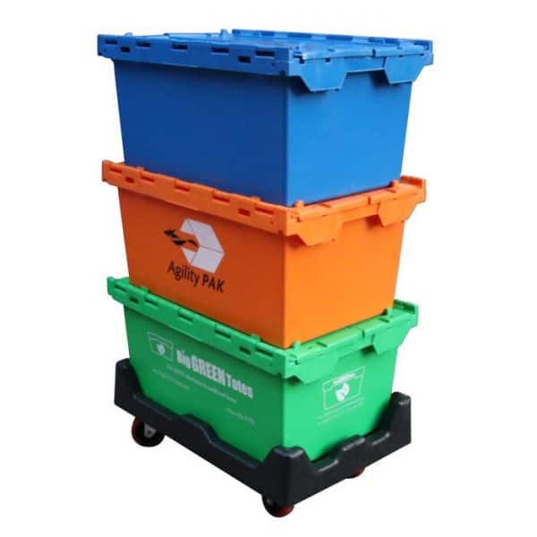 moving plastic bins